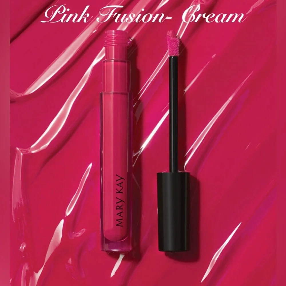 NWT Mary Kay Unlimited Lip Gloss PINK FUSION Cream Finish Shine Vibrant Color